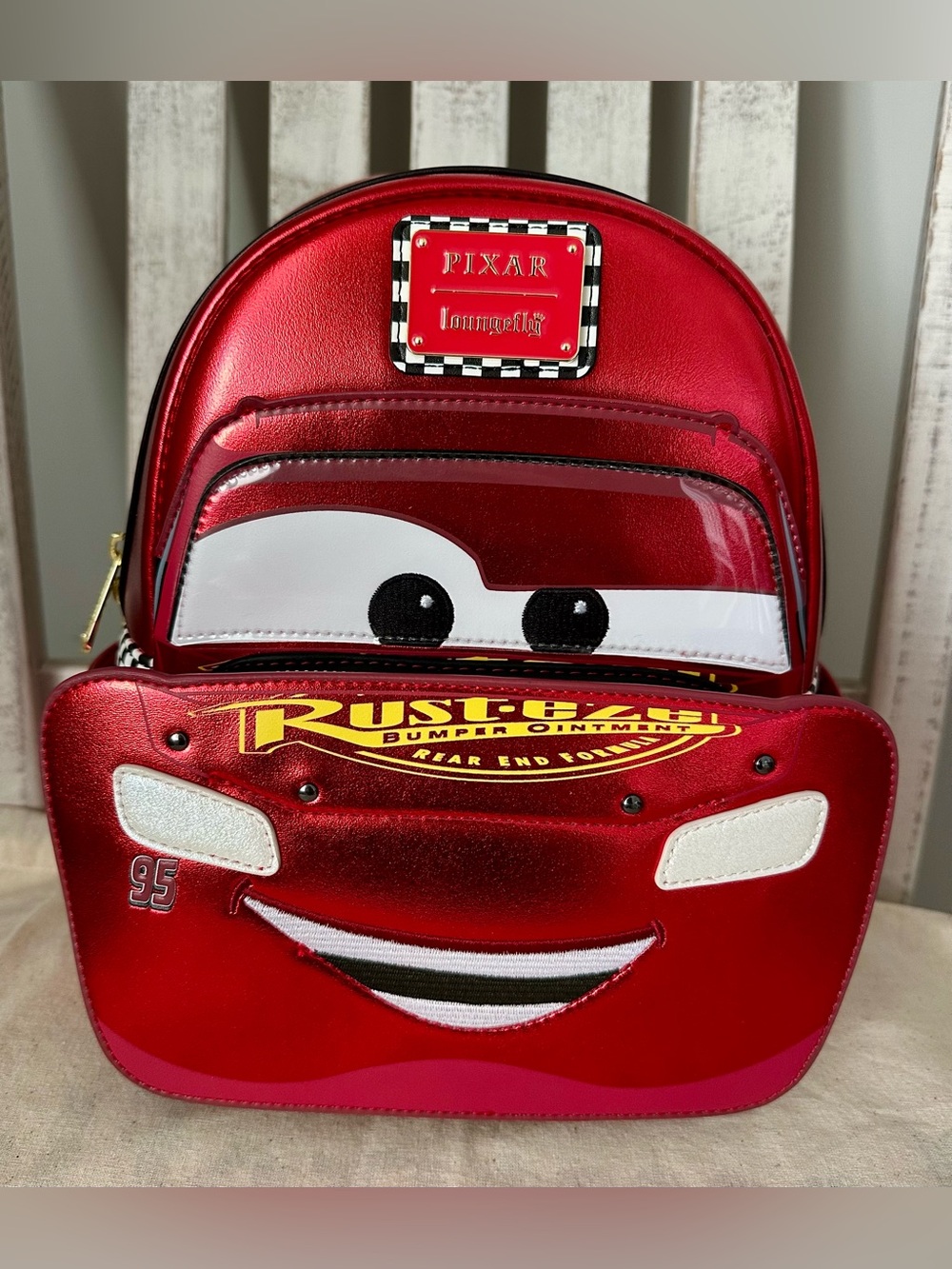 Loungefly Disney Pixar Excl. Metallic Lightning McQueen Cosplay Mini Backpack